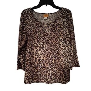 Ruby Rd. Top
Poly/Spandex Animal print top Medium
Like New